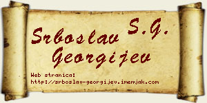 Srboslav Georgijev vizit kartica